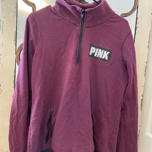 Quarter zip PINk sweater. Size Medium.